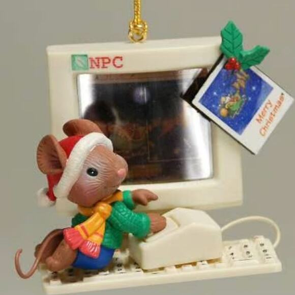 Enesco Treasury of Christmas Ornaments 1995 Yule Log-on for Christmas Cheer - Picture 1 of 3